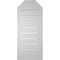 Ekena Millwork Octagonal Top Surface Mount PVC Gable Vent w/ 2"W x 1-1/2"P Brickmould Frame, 12"W x 28"H GVPOT12X2802SF - alternate 3